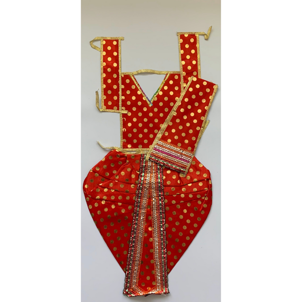 Red Polka Dotted Murti Clothes (His)